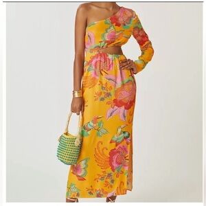 Farm Rio One Shoulder Dress- size small perfect condition